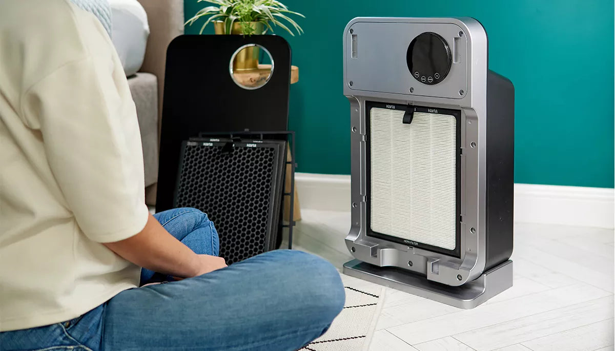 Changing the filter in a Klarta Forste air purifier
